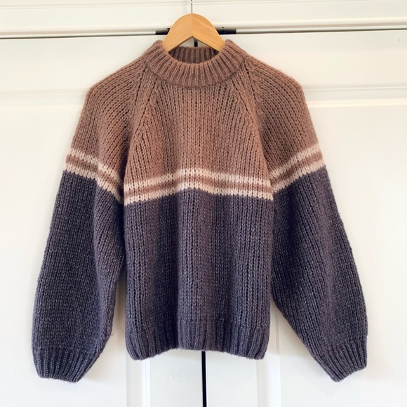 Xirena Sweater Alpaca Blend Knit Mock Neck Pullover Neutral Snowbird Size XS - Picture 2 of 9